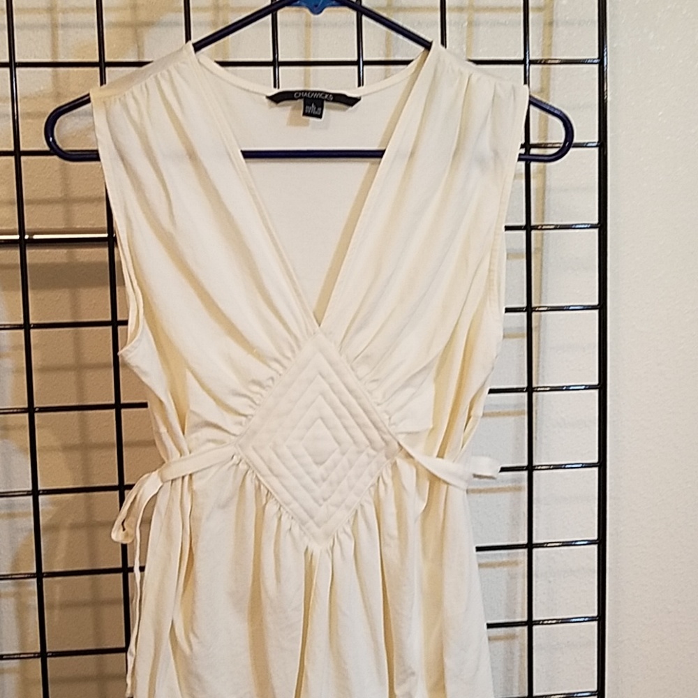 Sleeveless Cream Colored Top